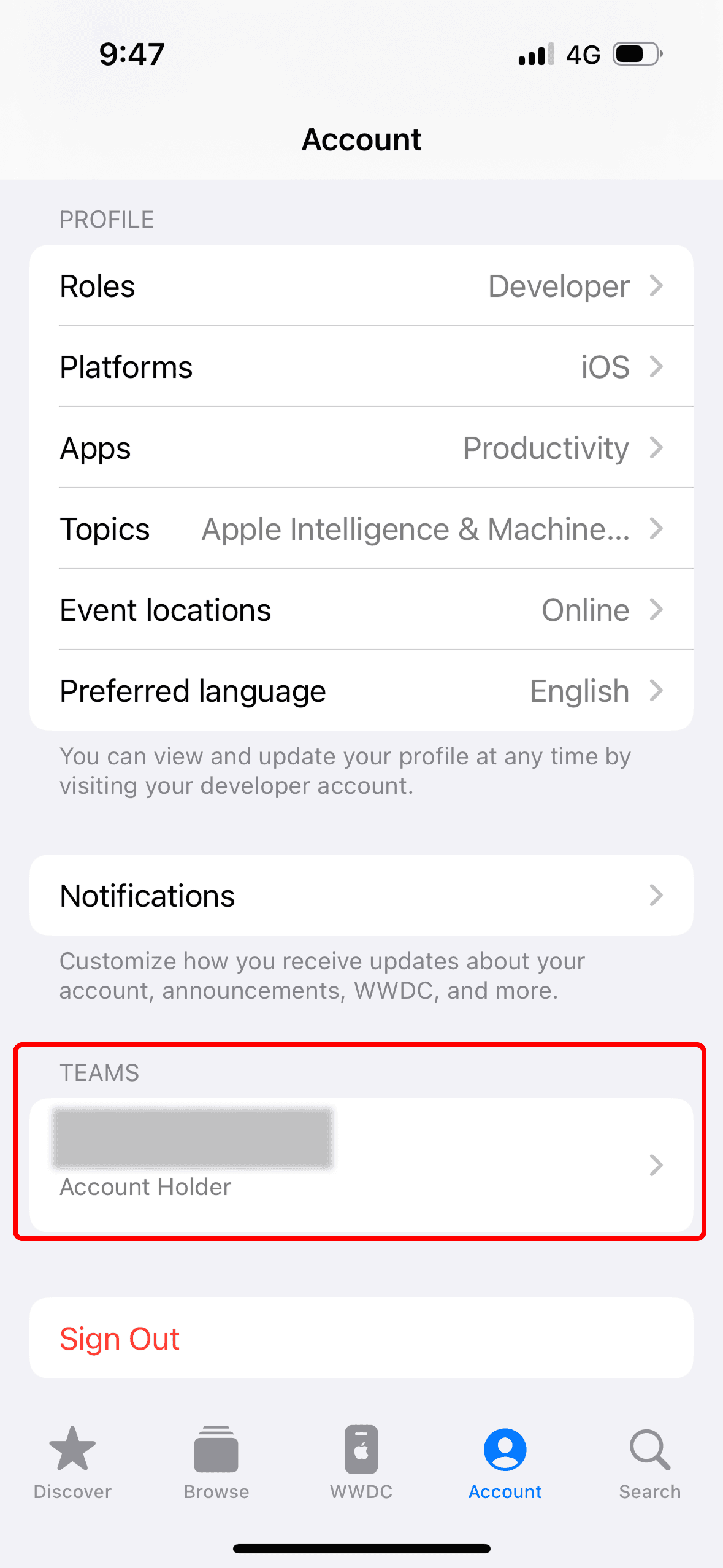 Step 17: 回到 Developer App,看到 TEAMS 資訊就表示完成了