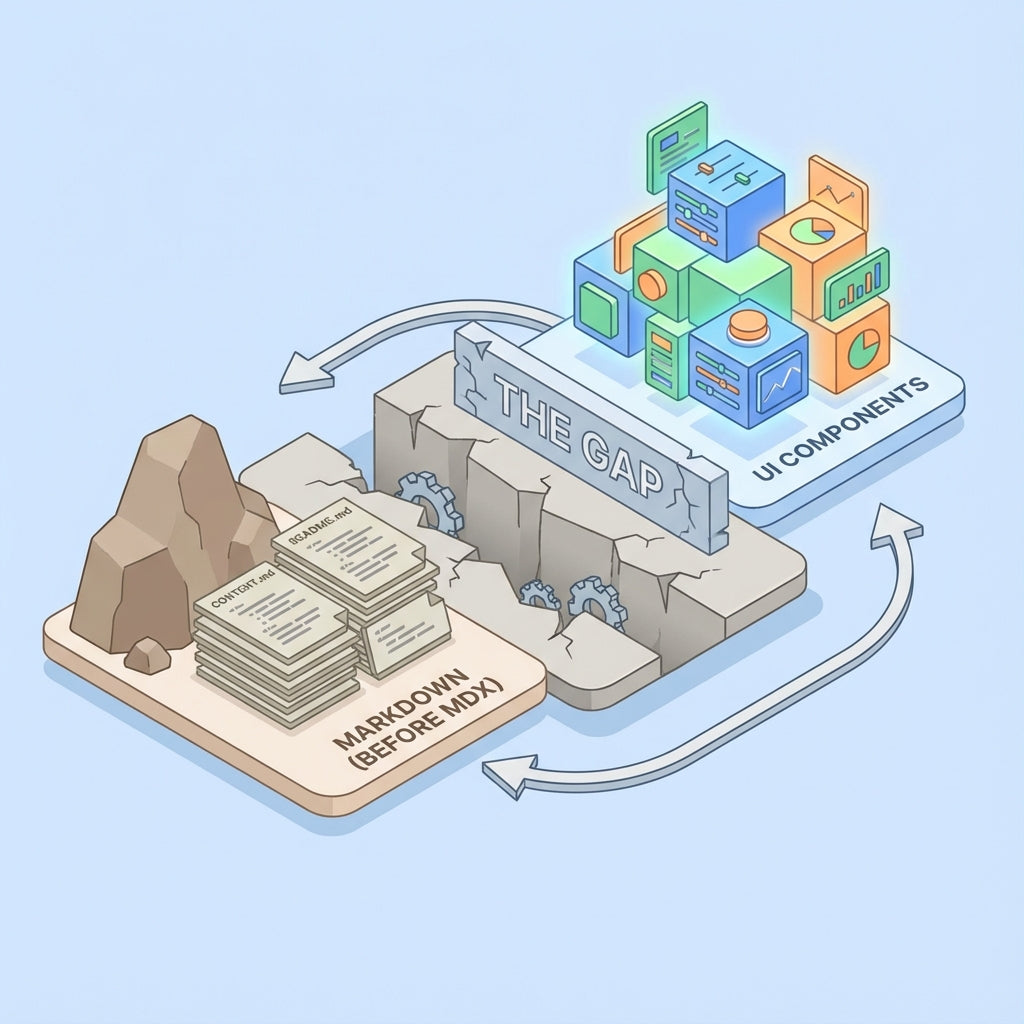 MDX 前時代的二元對立:內容與組件的割裂